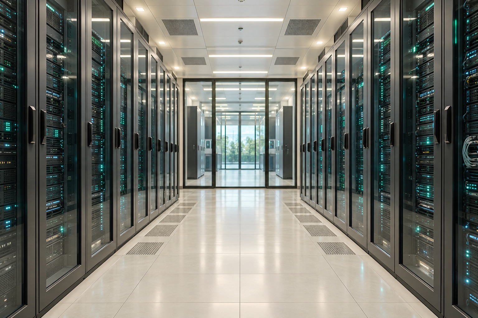 Illustrative data centre corridor
