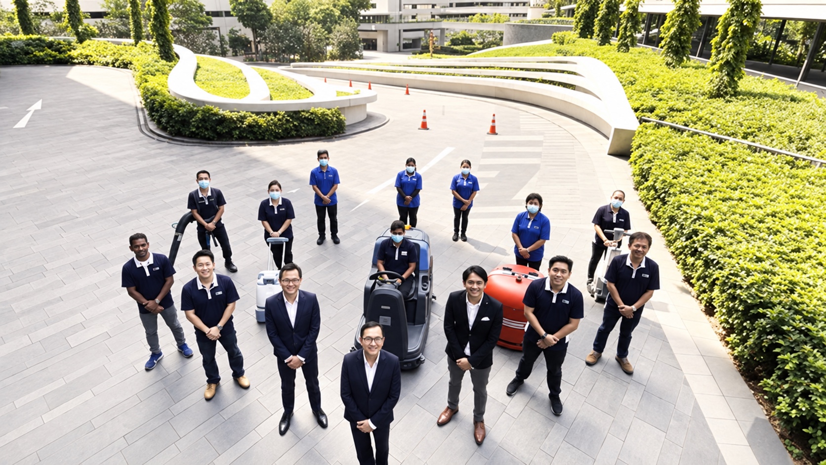 AI-enhanced version of the CSP team photograph from the original company website